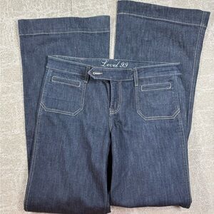 Level 99 Women’s Trouser Jeans - Dark Blue Denim Anthropologie